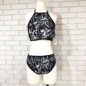 French Connection Women’s Black and White Bikini Print